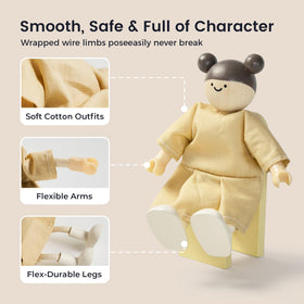 Tiny Land Brother poseable figure supports imaginative adventures and storytelling.