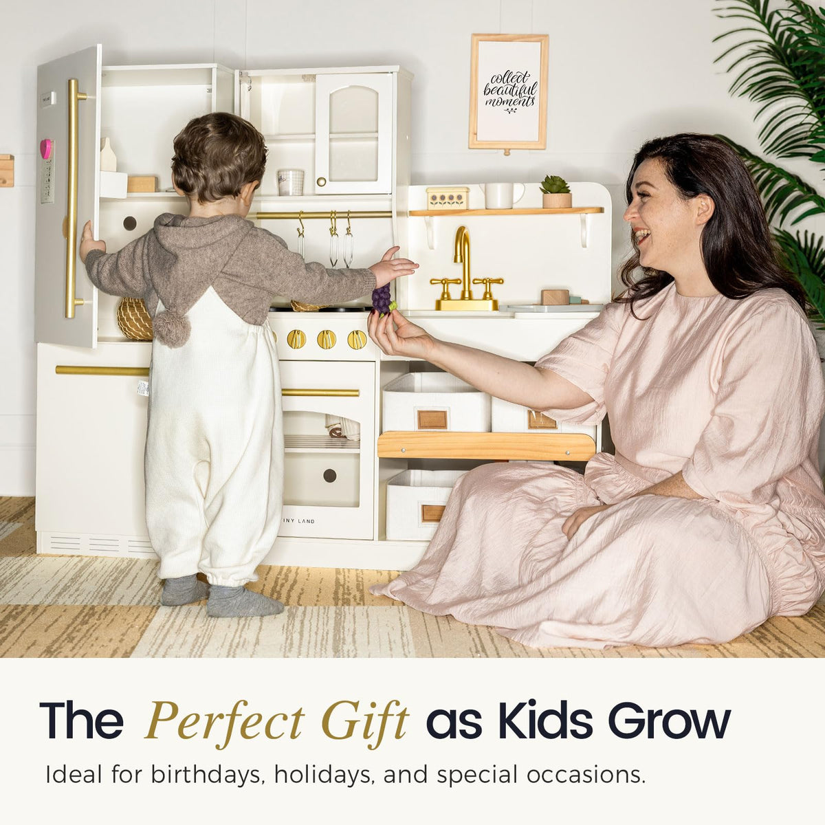 Tiny Land icebox feature adds lifelike pretend cooling for snacks and drinks.