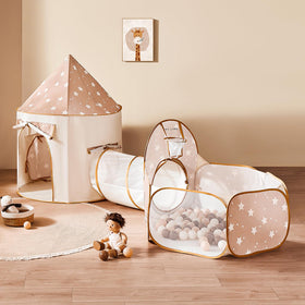 Tiny Land kids play tent with tunnel enables indoor imaginative play.