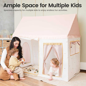 Tiny Land Kids Tent windows and curtains provide ventilation