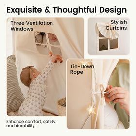 Tiny Land Kids Tent sturdy frame keeps the tent steady during active play