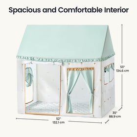 Tiny Land tent window and airflow emphasizing breathable space