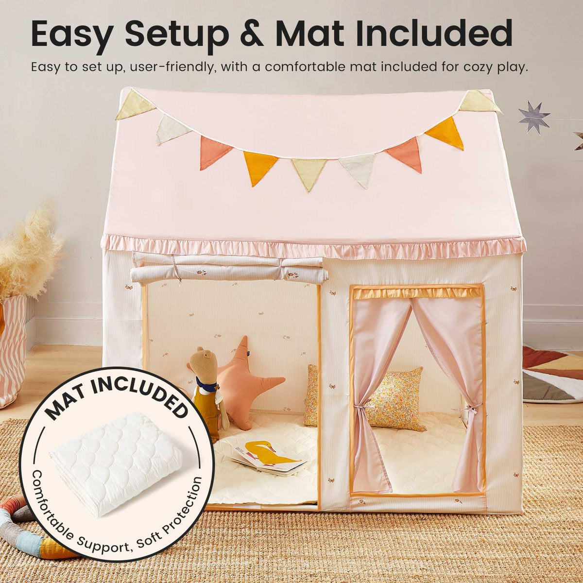 Tiny Land Kids Tent easy assembly and portable for any space