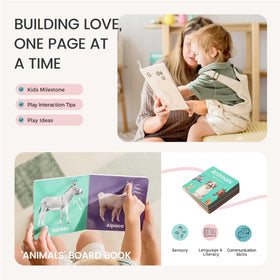 Tiny Land Montessori toy set animals board book sparks language and gentle storytelling