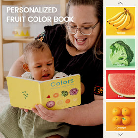 This Tiny Land Montessori set highlights the stacking color plate for hand-eye coordination.