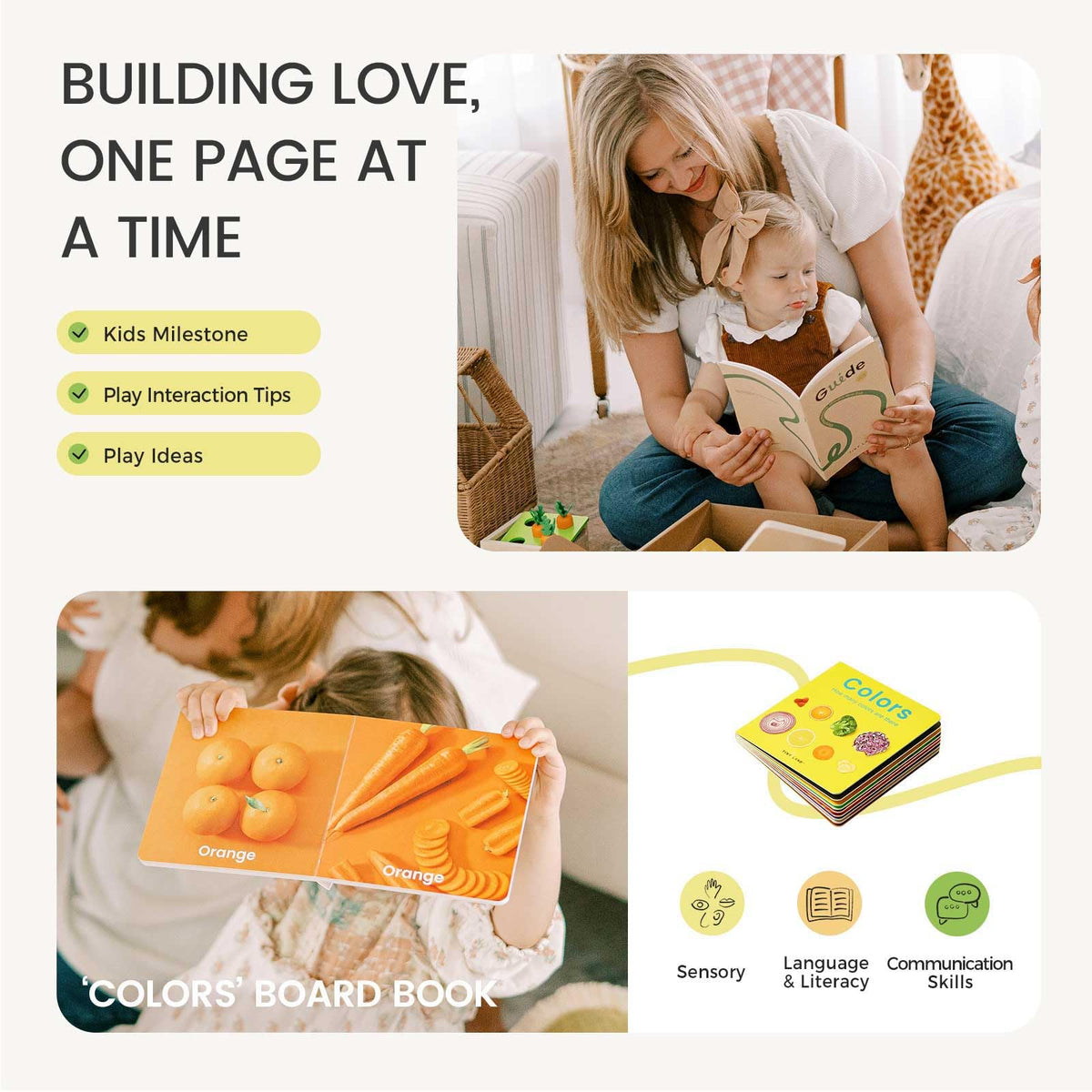This Tiny Land image shows the included parenting manual guiding thoughtful Montessori play.