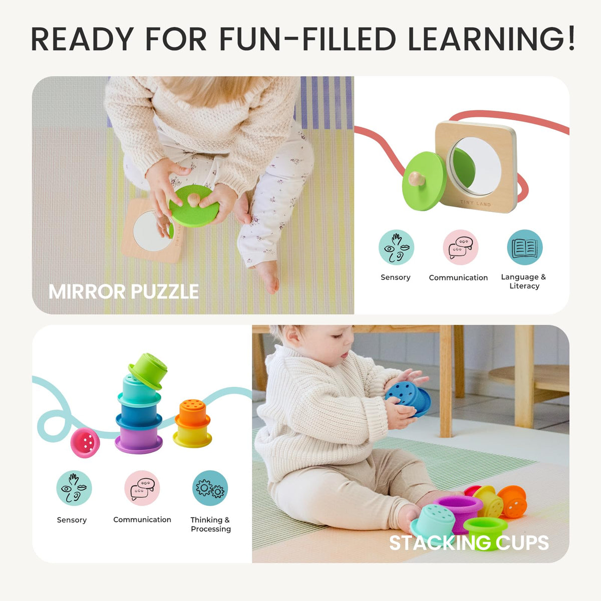 Tiny Land Mirror Puzzle enhancing self-recognition and visual tracking