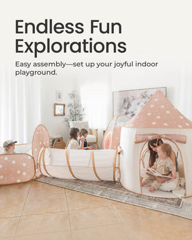 Tiny Land pop-up tent opens quickly for effortless play sessions