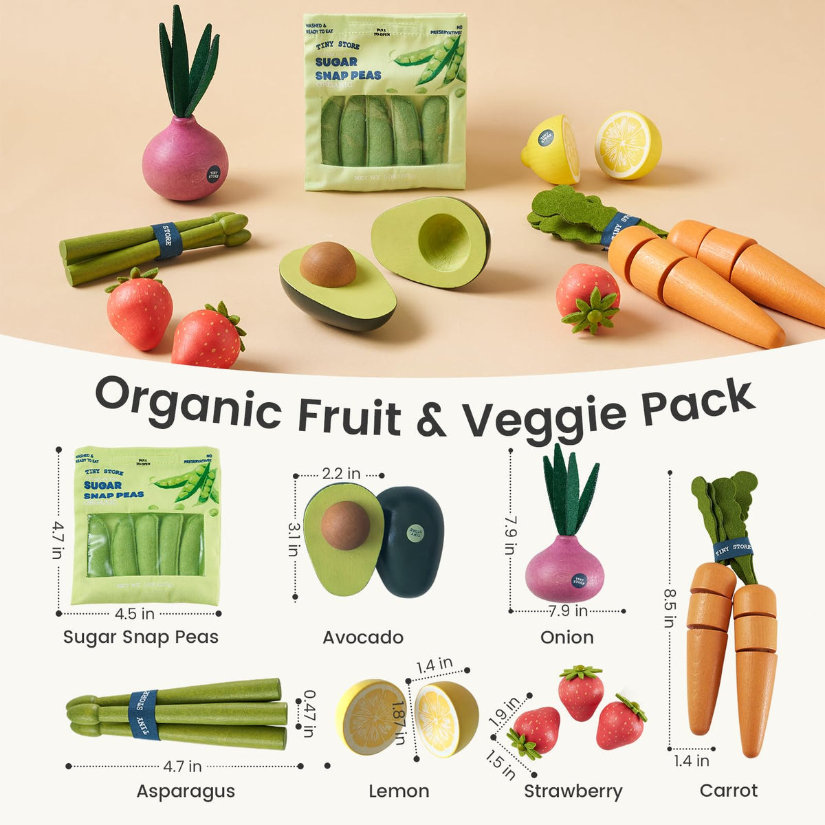 Tiny Land strawberries image adds colorful pretend fruit for market role-play and social play.