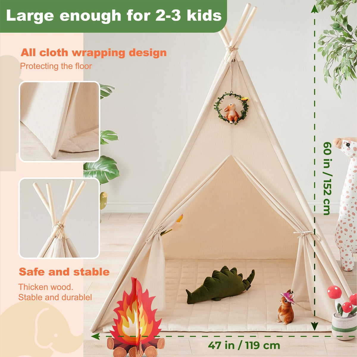Tiny Land teepee makes a charming gift idea that inspires imaginative play.