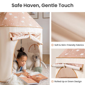 Tiny Land toddler tent with carry bag for easy transport.