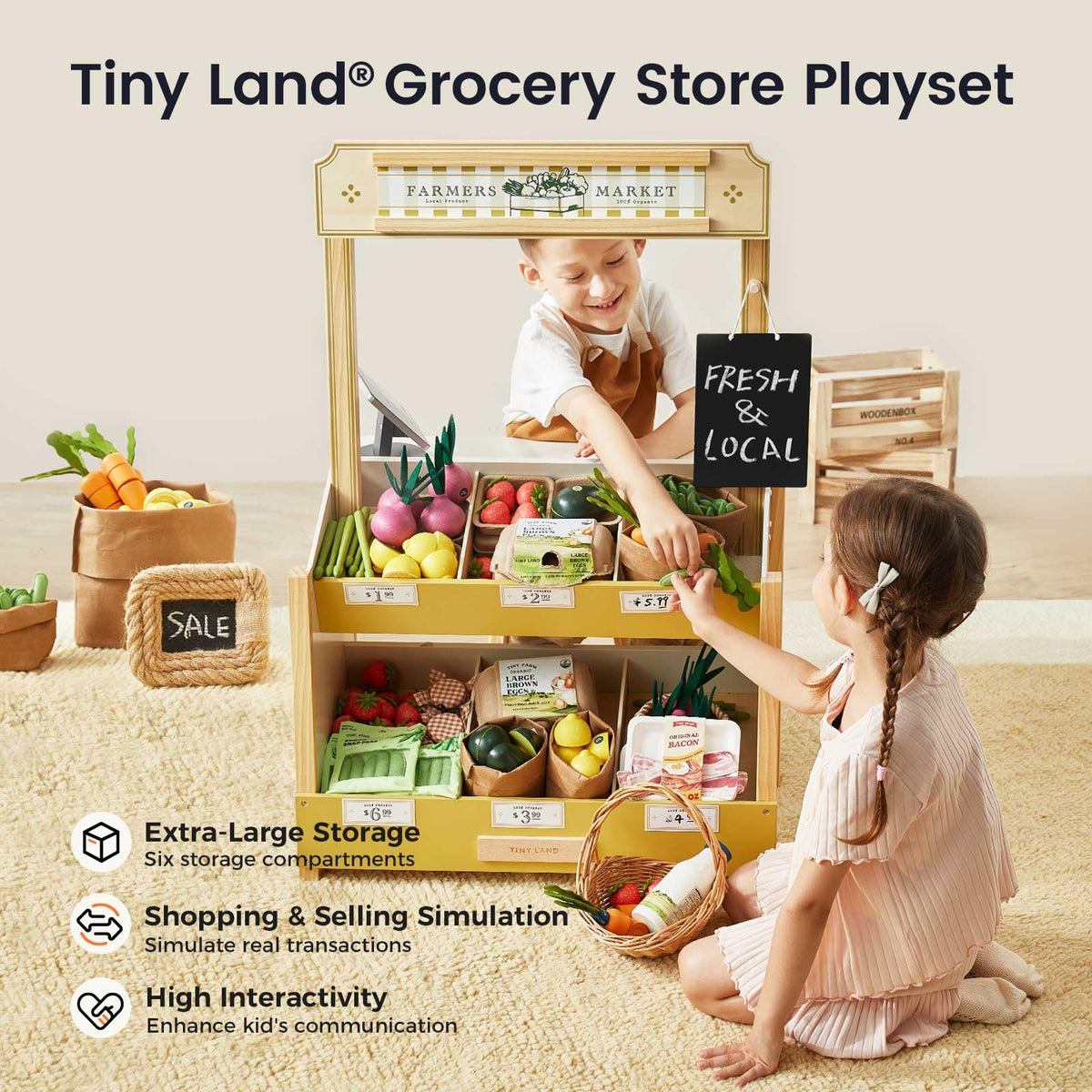 Tiny Land price tags with blank spaces for custom pricing.