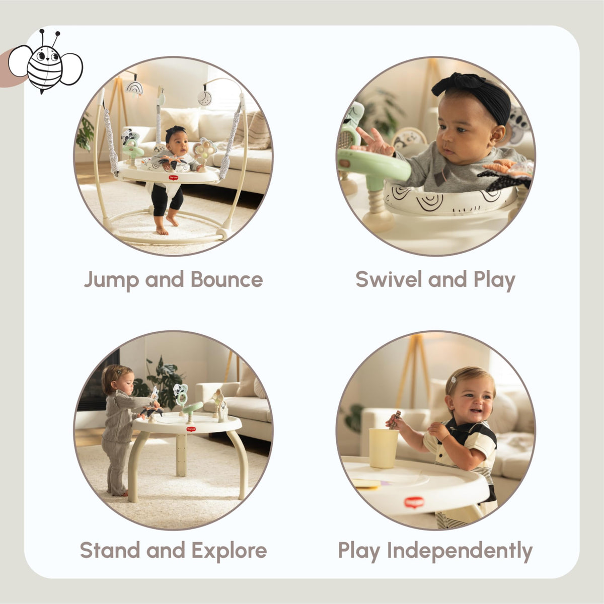 Tiny Love light-up drum adds interactive sound to keep baby engaged during playtime.