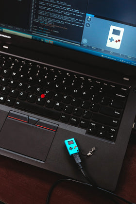 TinyCircuits Thumby USB charging port for easy recharges.