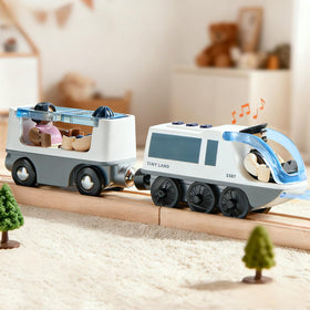 Tiny Land bullet train front lights brighten playtime and invite imaginative journeys.