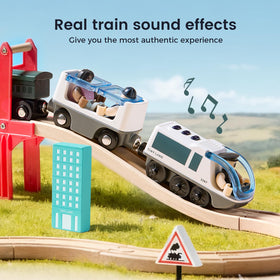 Tiny Land compatibility with wooden tracks enables seamless layouts for expanding play.