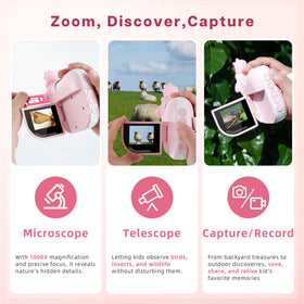 Tinylens Dino microscope with 2-inch screen shows magnified details clearly.