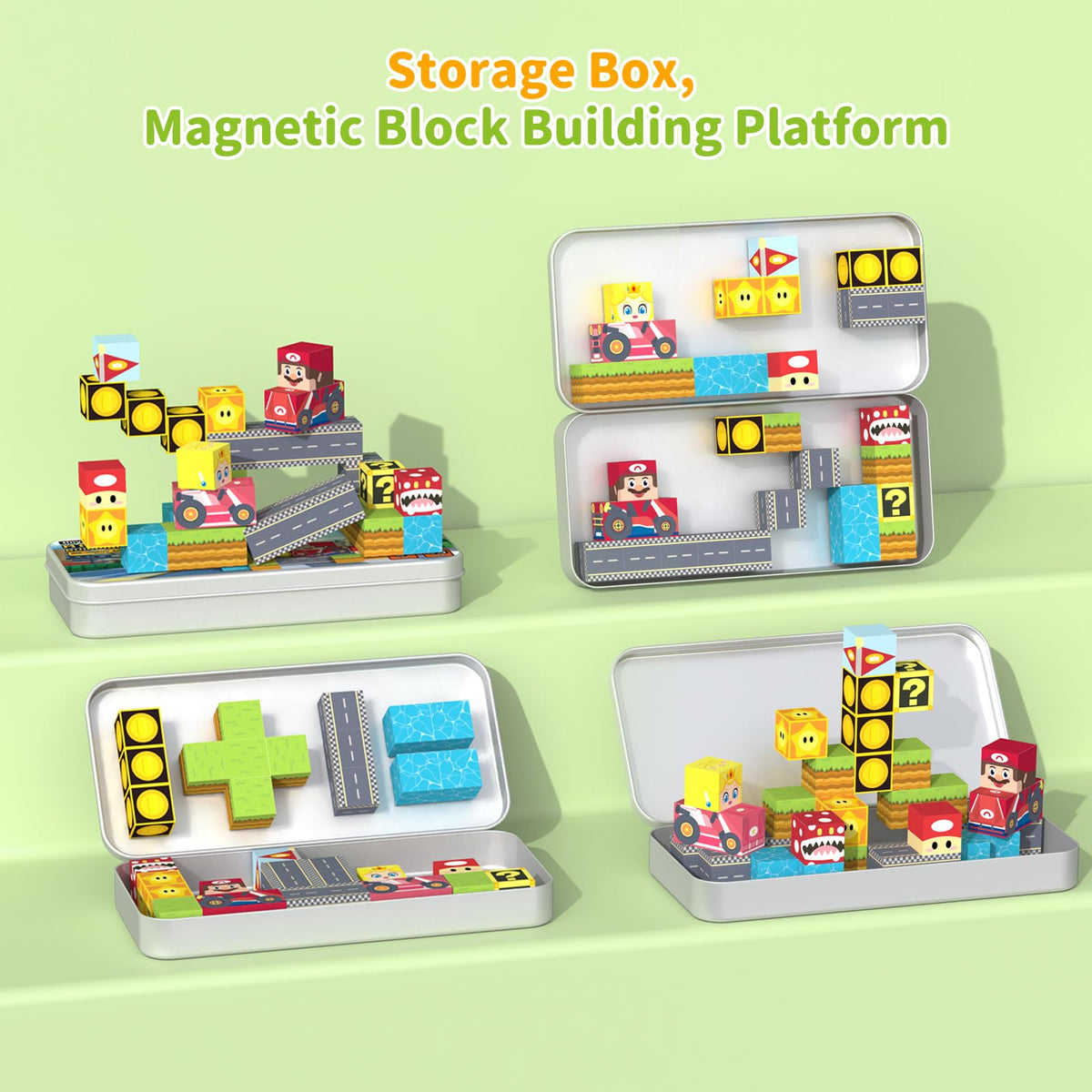 Tinytrek portable iron storage box doubles as a magnetic baseplate.