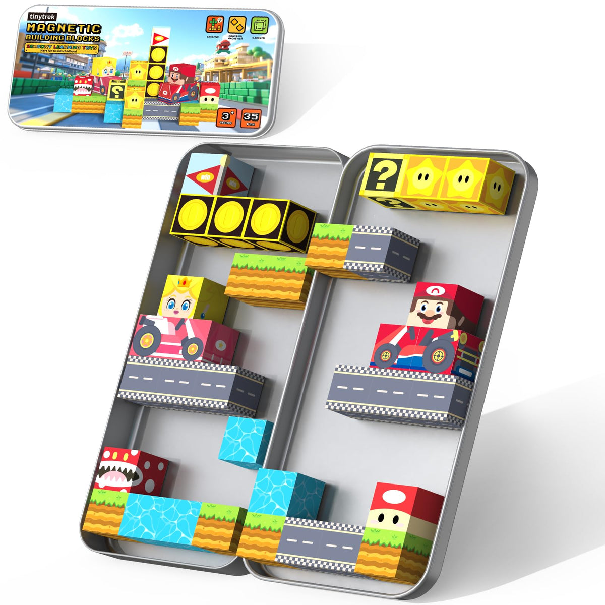 Tinytrek rounded-edge ABS tiles ensuring safe, durable play for little hands.