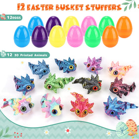 Tiocky 12-pack eggs show bright colors and durable axolotl figures