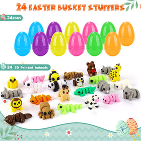 Tiocky 24-pack eggs in six colors ideal for colorful Easter basket fillers