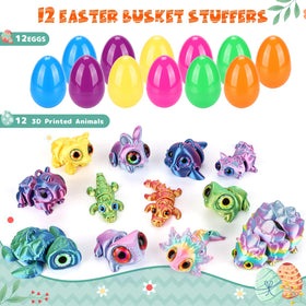 Tiocky eggs hide a wiggling mini sea animal toy for egg hunts.