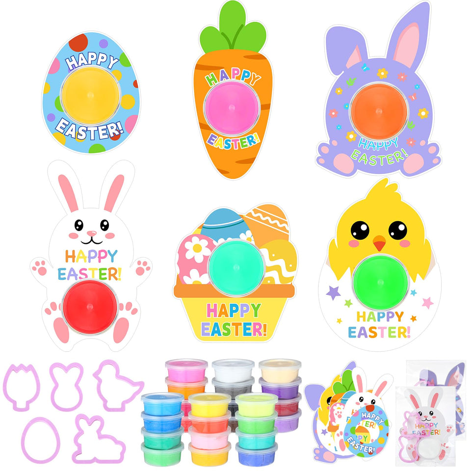 Tioncy Easter clay kit 24-pack ready for classroom crafts.