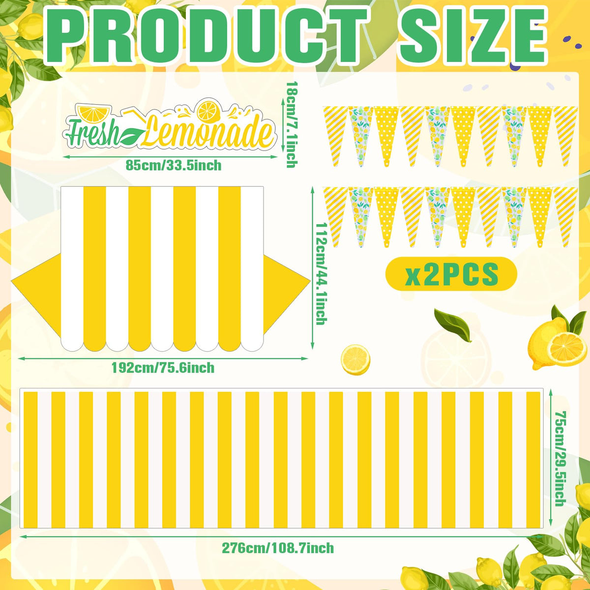 Tioncy Fresh Lemonade Banner for standout branding at outdoor events.