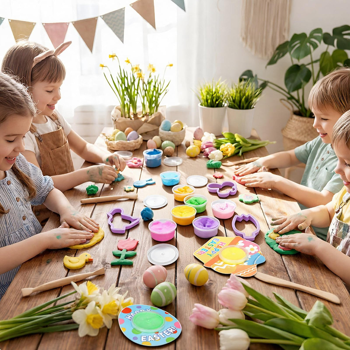 Tioncy multicolor clay colors vivid and tactile for art projects.