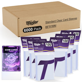 TiopLior 6000ct card sleeves pack protects and organizes MTG, TCG, and sports cards.