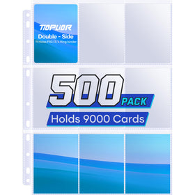 TiopLior trading card sleeve pages with 9 pockets, front view, organized display for MTG and TCG cards.