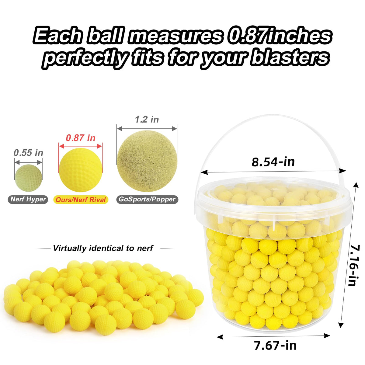 TiopLior yellow foam balls closeup showing soft foam texture for safe play.