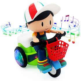 Tipmant baby tricycle front view showing engaging play and coordination.