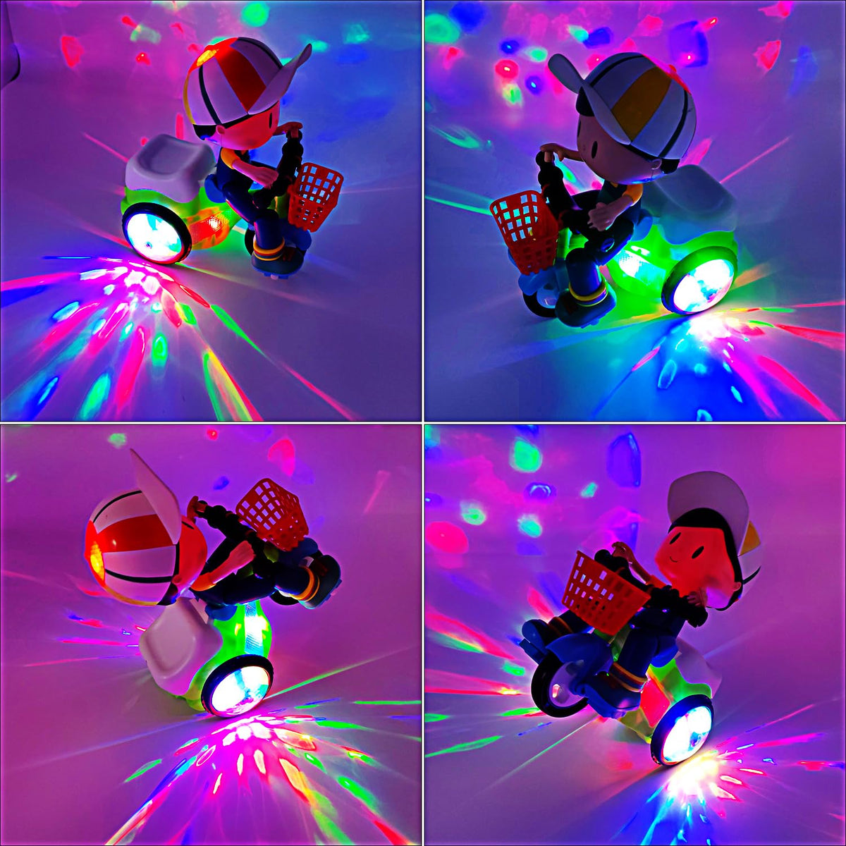 Tipmant electric tricycle with luminous lights and music for exciting playtime.
