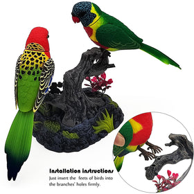 Tipmant electronic parrot moves and chirps for lifelike ambiance