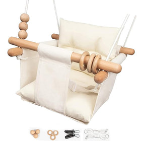 Tislly baby swing outdoor indoor seat with durable rope for safe backyard play