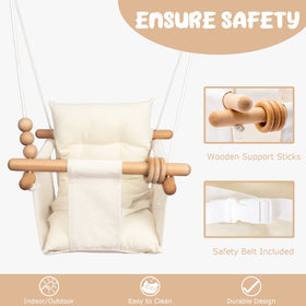 Tislly beech wood frame with marine-grade rope for sturdy outdoor use