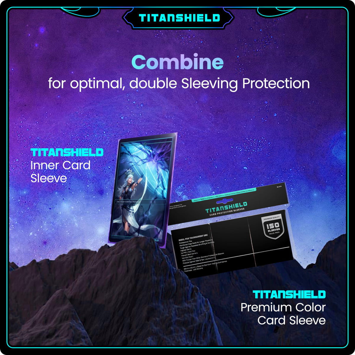 TitanShield 64x89mm sleeve fits common trading cards securely.