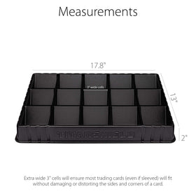 TitanShield black stackable tray for retailers and collectors to organize sleeves.