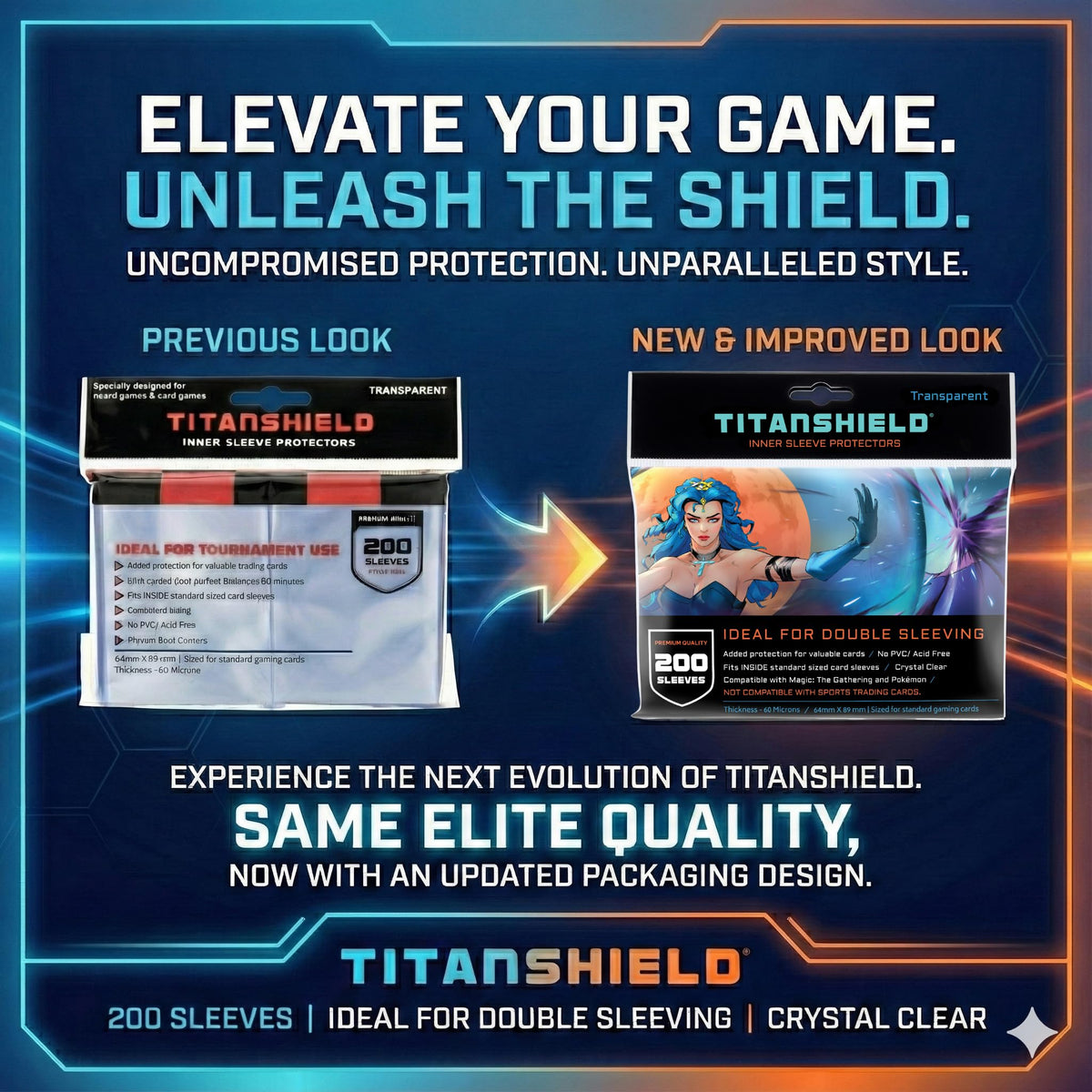 TitanShield perfect fits inner sleeve for double-sleeve protection.