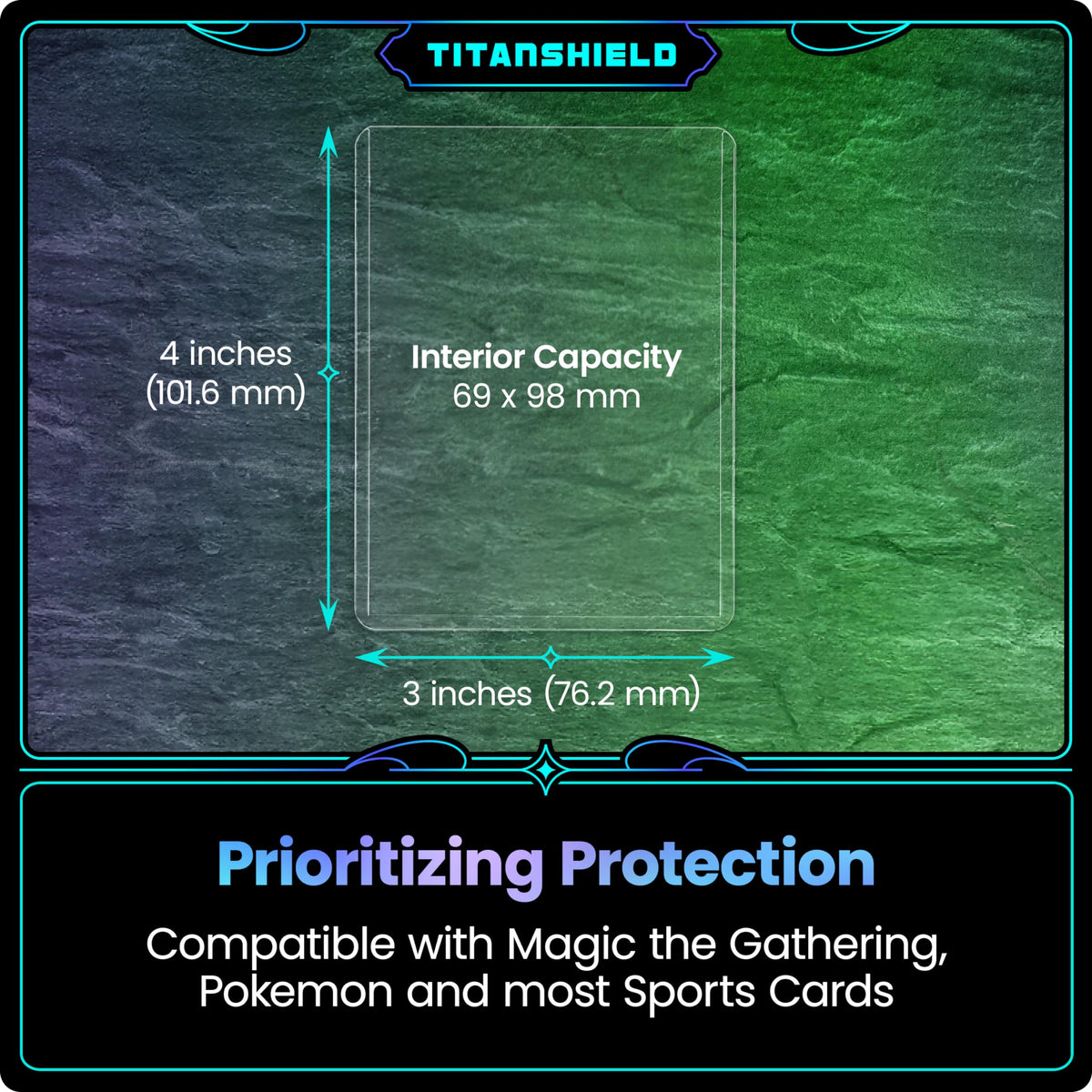 TitanShield standard-card-size top loader fits standard trading cards