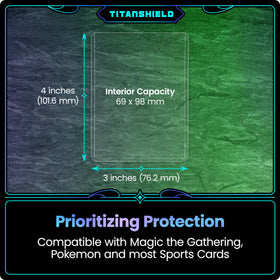 TitanShield standard-card-size top loader fits standard trading cards