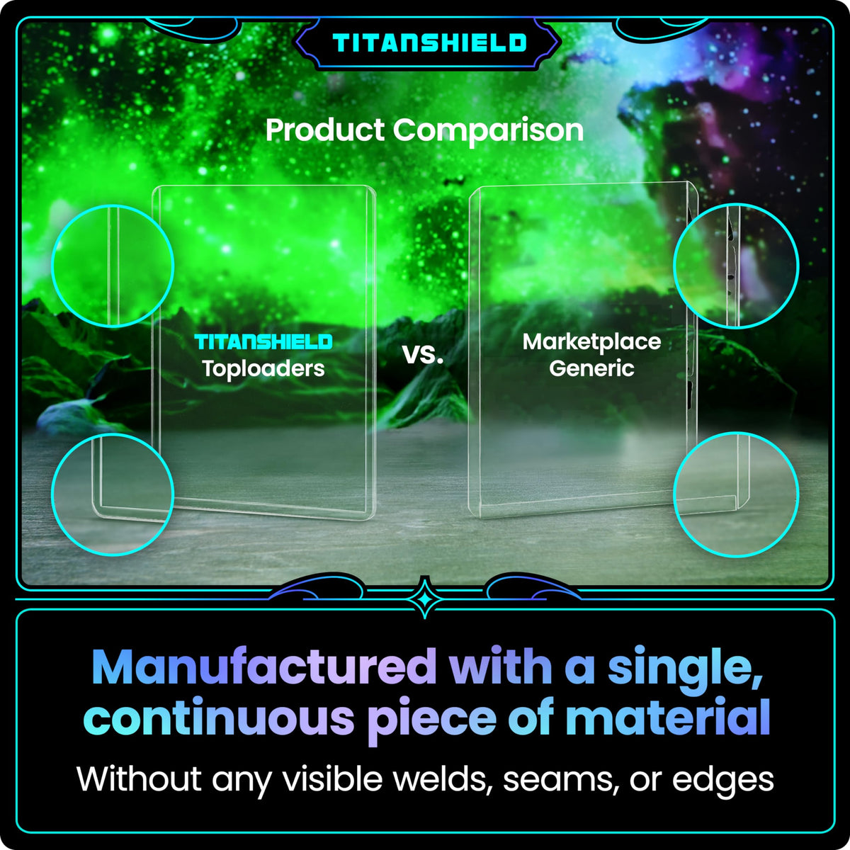 TitanShield MTG Yugioh compatible top loader for versatile card protection
