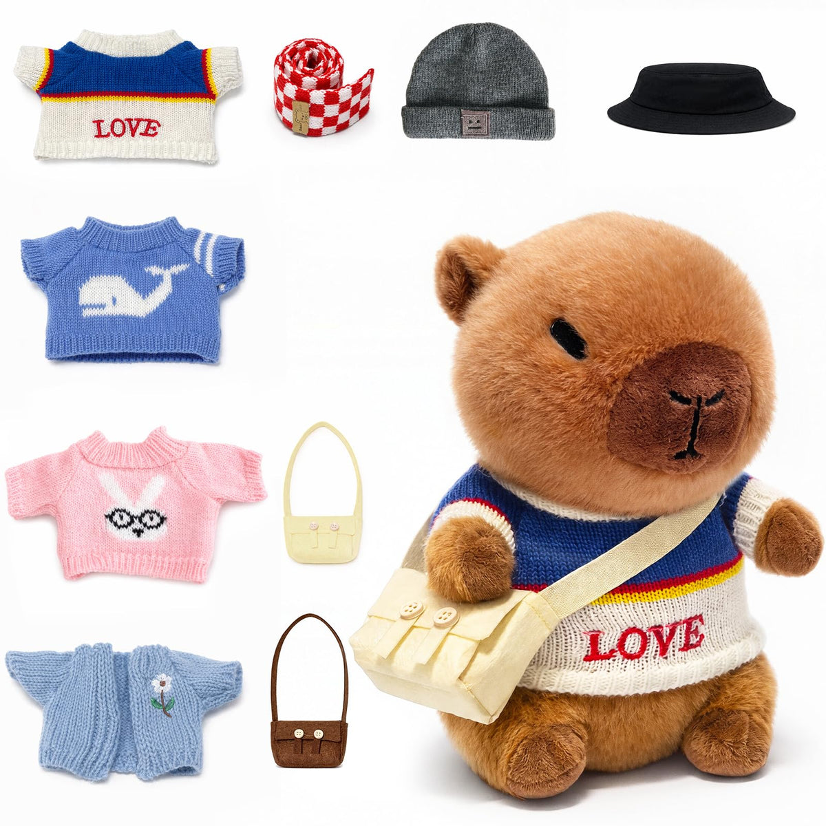 TITQWOP capybara plush 10-2-inch size, a soft cuddle buddy for kids.