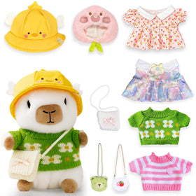 TITQWOP capybara plush with 9 outfits fuels imaginative dress-up play