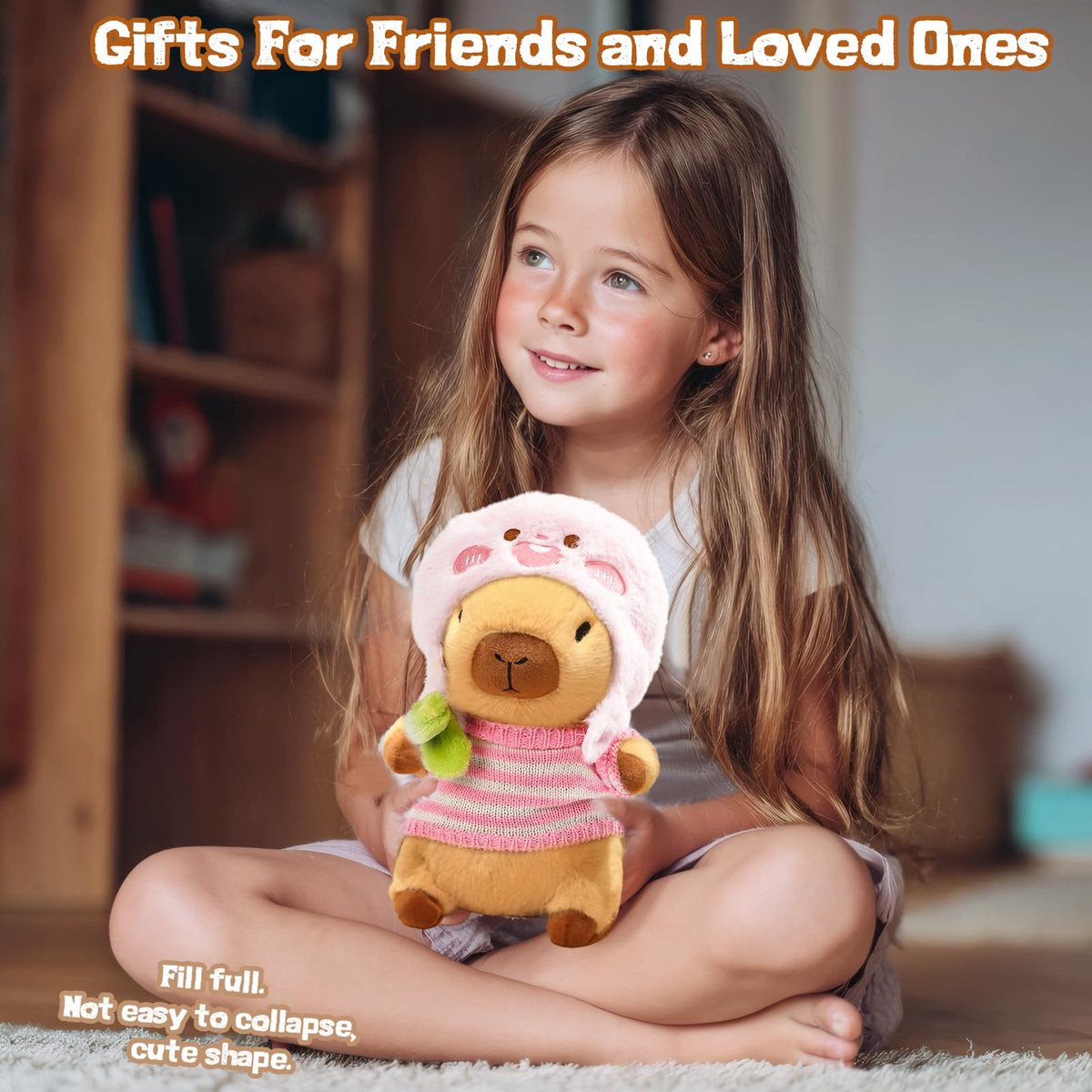 TITQWOP capybara plush with crossbody bags enables portable pretend play.