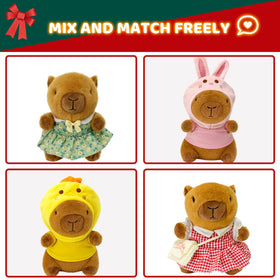 TITQWOP capybara plush with cute hat to spark imaginative outfits