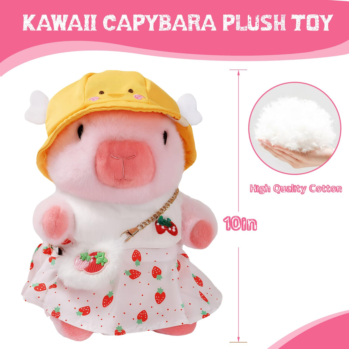 TITQWOP Capybara Plush with two hats for playful styling