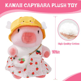 TITQWOP Capybara Plush with two hats for playful styling