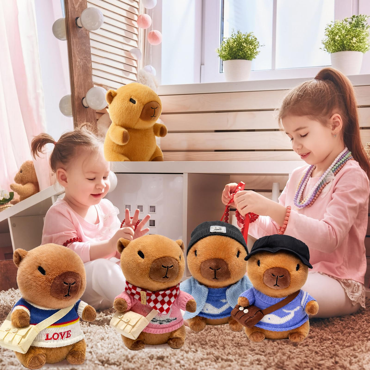 TITQWOP capybara plush scarf, chic accessory to coordinate outfits.